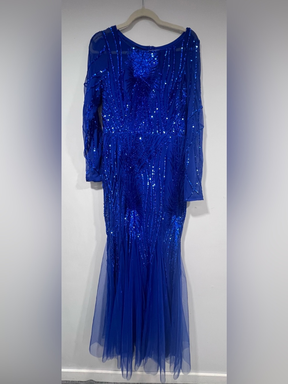 Royal Blue Sequin Evening Gown